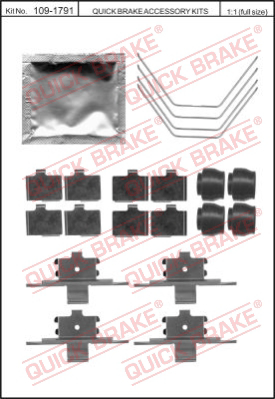 109-1791 QUICK BRAKE Комплектующие, колодки дискового тормоза