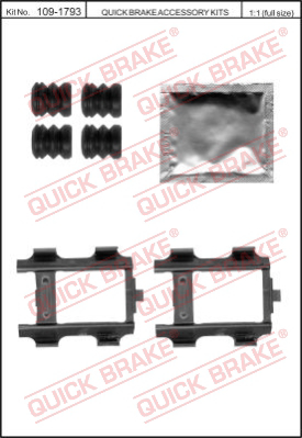 109-1793 QUICK BRAKE Комплектующие, колодки дискового тормоза