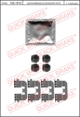 Комплектующие колодок дискового тормоза QUICK BRAKE 109-1810