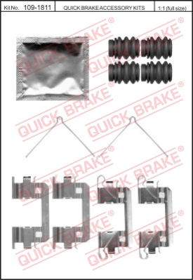 109-1811 QUICK BRAKE Комплектующие, колодки дискового тормоза