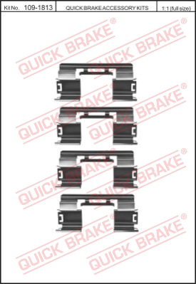 109-1813 QUICK BRAKE Комплектующие, колодки дискового тормоза