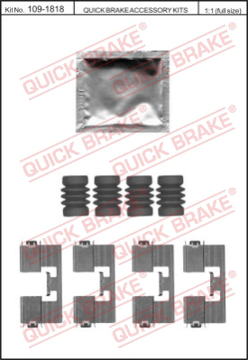 109-1818 QUICK BRAKE Комплектующие, колодки дискового тормоза