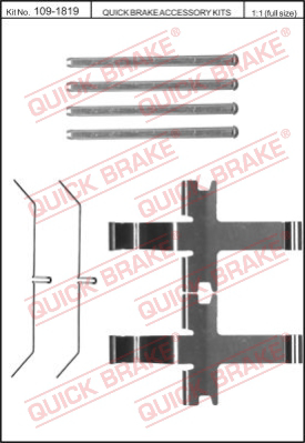 Комплектующие колодок дискового тормоза QUICK BRAKE 109-1819