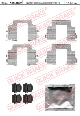 109-1822 QUICK BRAKE Комплектующие, колодки дискового тормоза