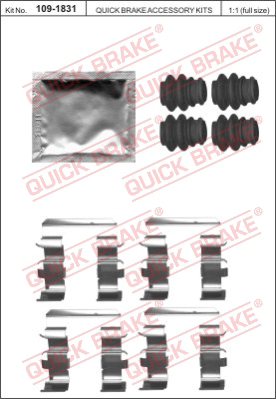 Комплектующие колодок дискового тормоза QUICK BRAKE 109-1831