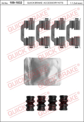 Комплектующие колодок дискового тормоза QUICK BRAKE 109-1832