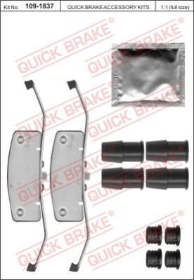 109-1837 QUICK BRAKE Комплектующие, колодки дискового тормоза