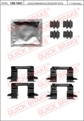 109-1841 QUICK BRAKE Комплектующие, колодки дискового тормоза