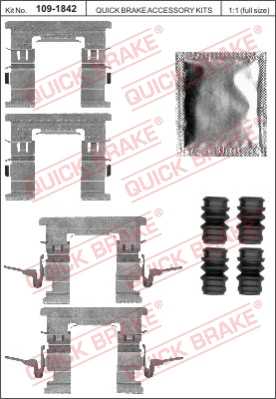 109-1842 QUICK BRAKE Комплектующие, колодки дискового тормоза