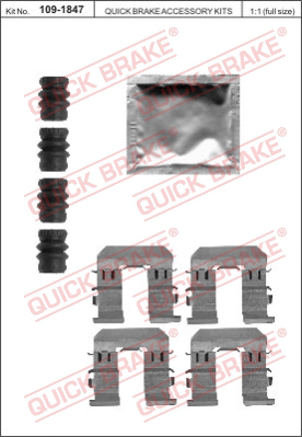 109-1847 QUICK BRAKE Комплектующие, колодки дискового тормоза