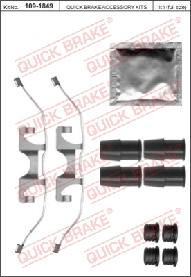 Комплектующие колодок дискового тормоза QUICK BRAKE 109-1849