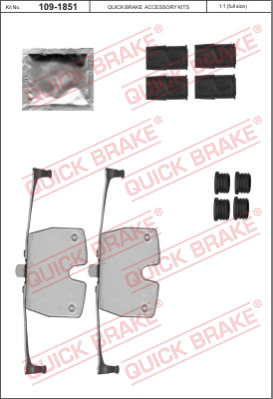 109-1851 QUICK BRAKE Комплектующие, колодки дискового тормоза