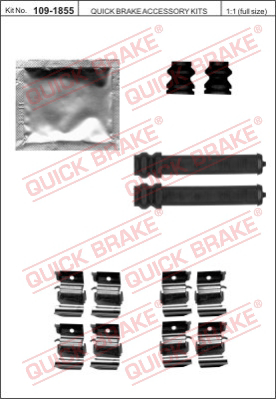 Комплектующие колодок дискового тормоза QUICK BRAKE 109-1855