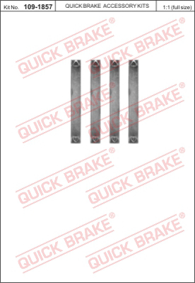 Комплект монтажный тормозных колодок QUICK BRAKE 109-1857