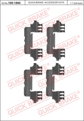 Комплектующие колодок дискового тормоза QUICK BRAKE 109-1860