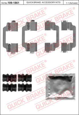 Комплектующие колодок дискового тормоза QUICK BRAKE 109-1861