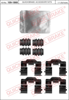 Комплектующие колодок дискового тормоза QUICK BRAKE 109-1868