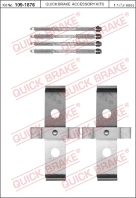 Комплектующие колодок дискового тормоза QUICK BRAKE 109-1876