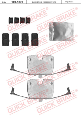 109-1879 QUICK BRAKE Комплектующие, колодки дискового тормоза