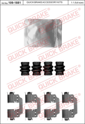 Комплектующие колодок дискового тормоза QUICK BRAKE 109-1881