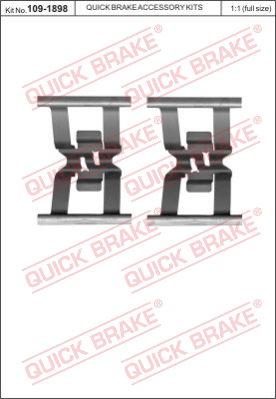 Комплектующие колодок дискового тормоза QUICK BRAKE 109-1898