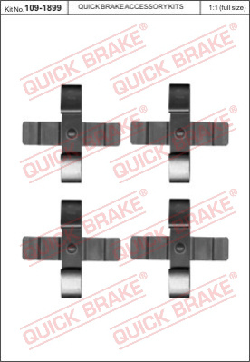 Комплектующие колодок дискового тормоза QUICK BRAKE 109-1899