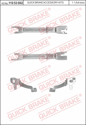 Комплект регулятора барабанного тормозного механизма QUICK BRAKE 11053002