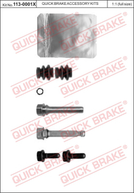 Комплект направляющей гильзы QUICK BRAKE 113-0001X