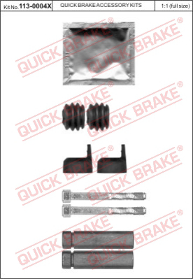 Комплект направляющей гильзы QUICK BRAKE 113-0004X