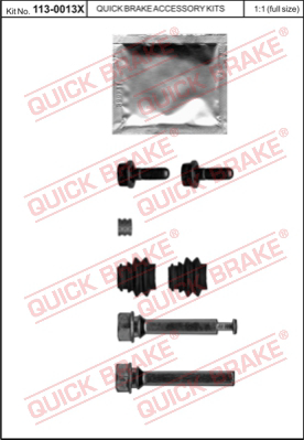 Комплект направляющей гильзы QUICK BRAKE 113-0013X