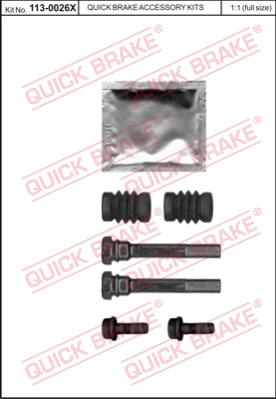 Ремкомплект крепежа суппорта QUICK BRAKE 113-0026X