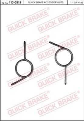 Пружинка ручника QUICK BRAKE 113-0519
