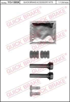 Комплект направляющей гильзы QUICK BRAKE 113-1305X