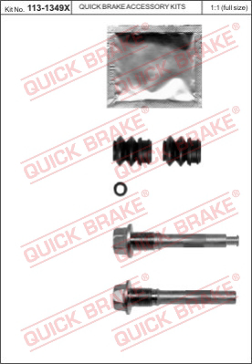 Комплект направляющей гильзы QUICK BRAKE 113-1349X