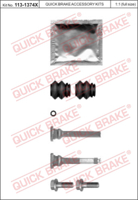 Комплект направляющей гильзы QUICK BRAKE 113-1374X