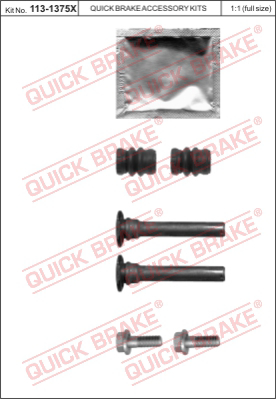 Комплект направляющей гильзы QUICK BRAKE 113-1375X