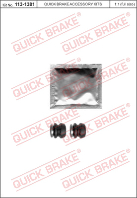 113-1381 QUICK BRAKE Комплект направляющей гильзы