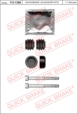Комплект принадлежностей тормо QUICK BRAKE 113-1386