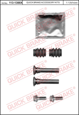 113-1388X QUICK BRAKE Комплект направляющей гильзы