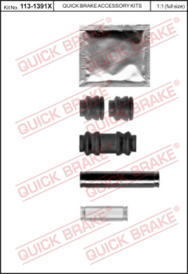 Комплект направляющей гильзы QUICK BRAKE 113-1391X