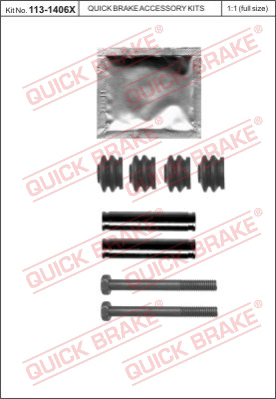 113-1406X QUICK BRAKE Комплект направляющей гильзы