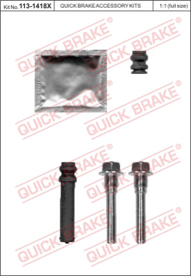 113-1418X QUICK BRAKE Комплект направляющей гильзы