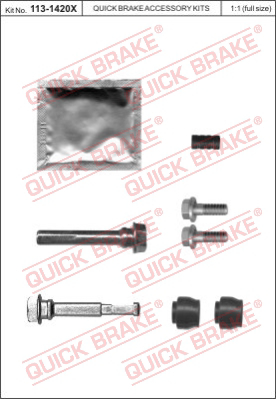 Комплект направляющей гильзы QUICK BRAKE 113-1420X