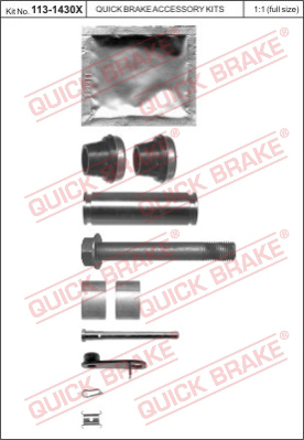 Комплект направляющей гильзы QUICK BRAKE 113-1430X