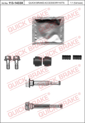 Комплект направляющей гильзы QUICK BRAKE 113-1433X