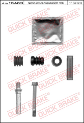 113-1436X QUICK BRAKE Комплект направляющей гильзы