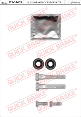 Комплект направляющей гильзы QUICK BRAKE 113-1443X