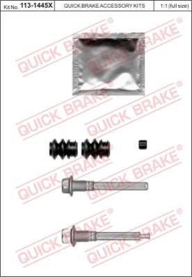 Комплект направляющей гильзы QUICK BRAKE 113-1445X