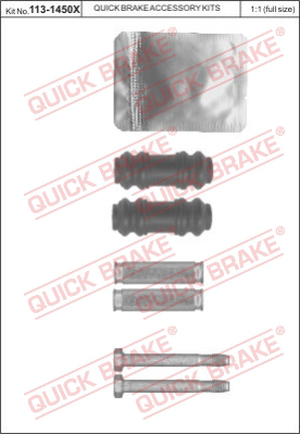 113-1450X QUICK BRAKE Комплект направляющей гильзы