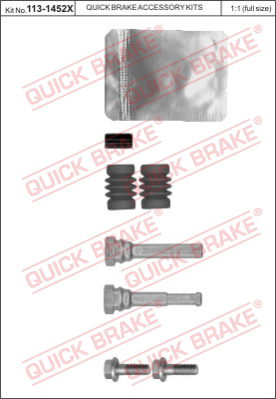 Комплект направляющей гильзы QUICK BRAKE 113-1452X